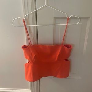 Zara size small orange cropped top.